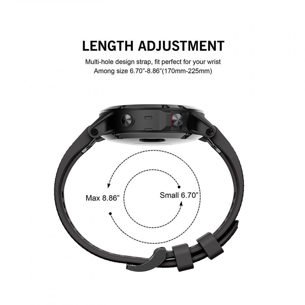 Tech-protect Smooth Garmin Fenix 5/6/6 Pro/7 Black