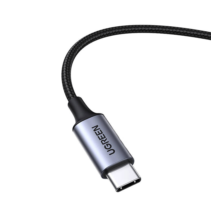 USB-C cable UGREEN CM450 to 3.5mm AUX mini jack, 1m (black)