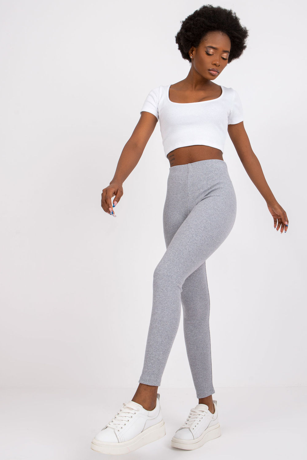  Long leggings model 180886 Rue Paris  grey