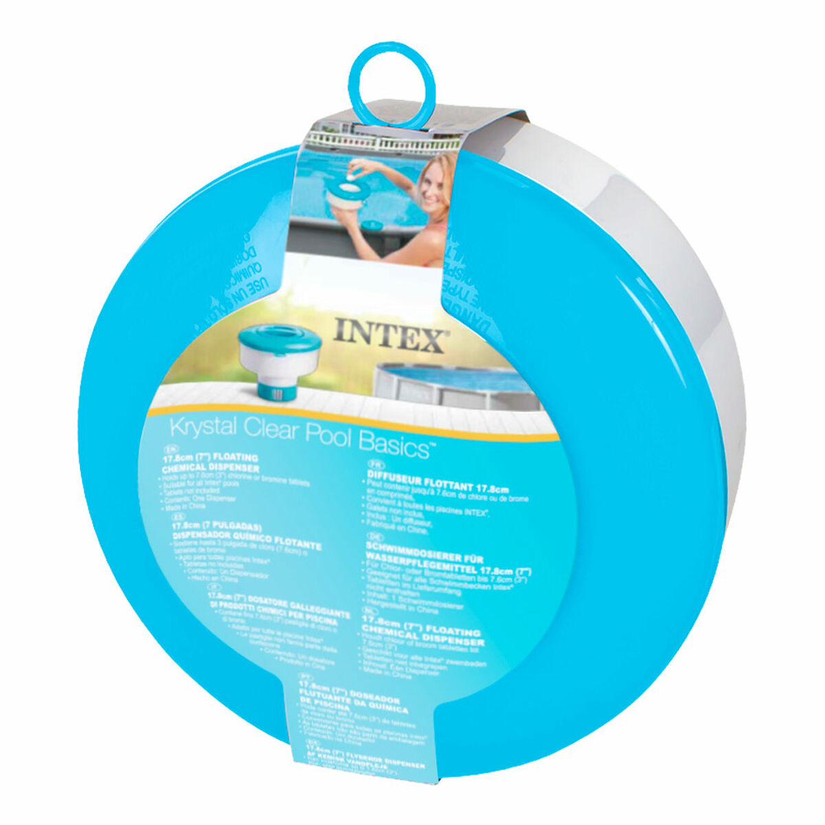 Chlorine Dispenser Intex Pool 17,8 x 17,8 cm 12 Units