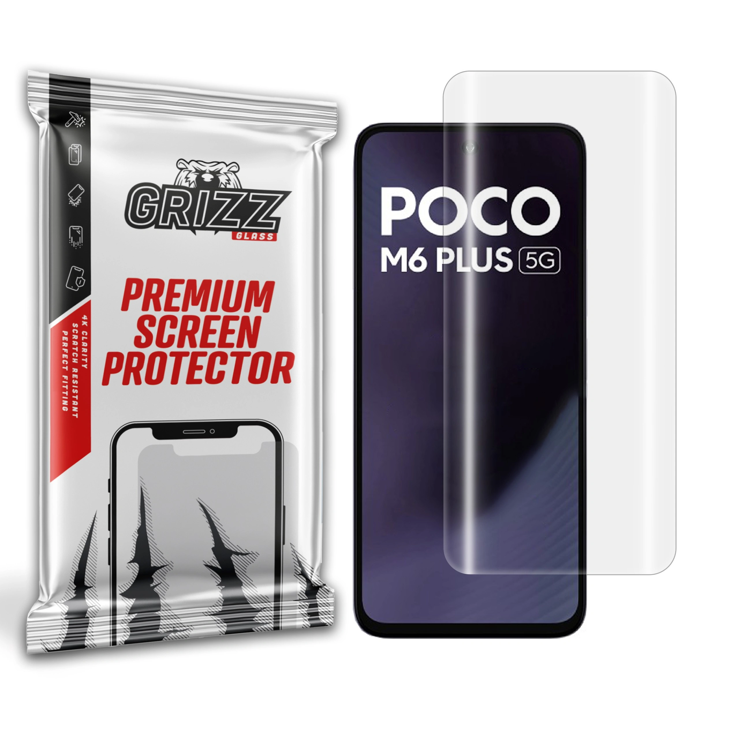 GrizzGlass Hydrofilm hydrogel film for Xiaomi POCO M6 Plus 5G