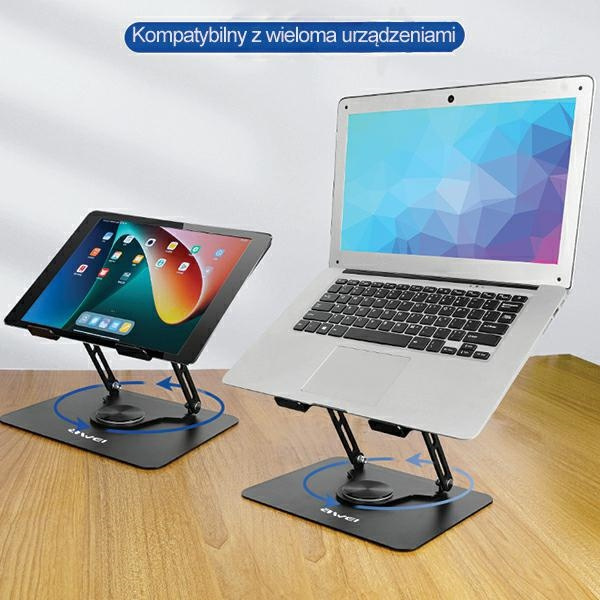 AWEI X46 rotating desk mount for laptops up to 16 inch black