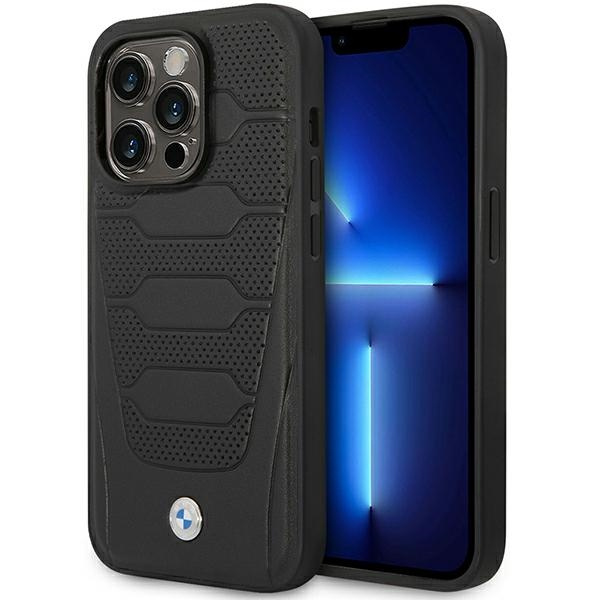 BMW BMHMP14X22RPSK Apple iPhone 14 Pro Max black Leather Seats Pattern MagSafe