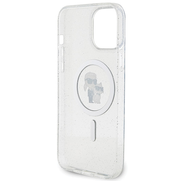 Karl Lagerfeld KLHMP13XHGKCNOT Apple iPhone 13 Pro Max hardcase Karl&Choupette Glitter MagSafe transparent