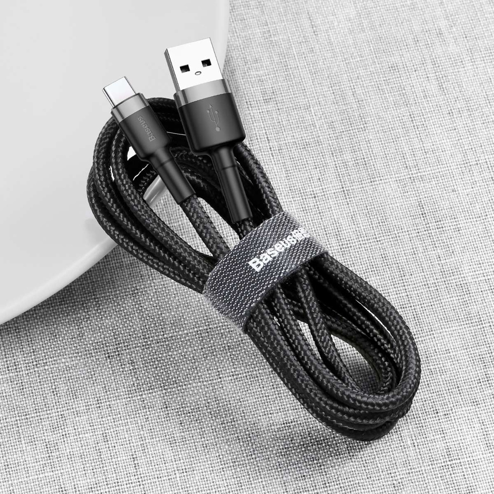 Baseus Cafule USB-A/USB-C Cable QC 3.0 2A 2M black-gray