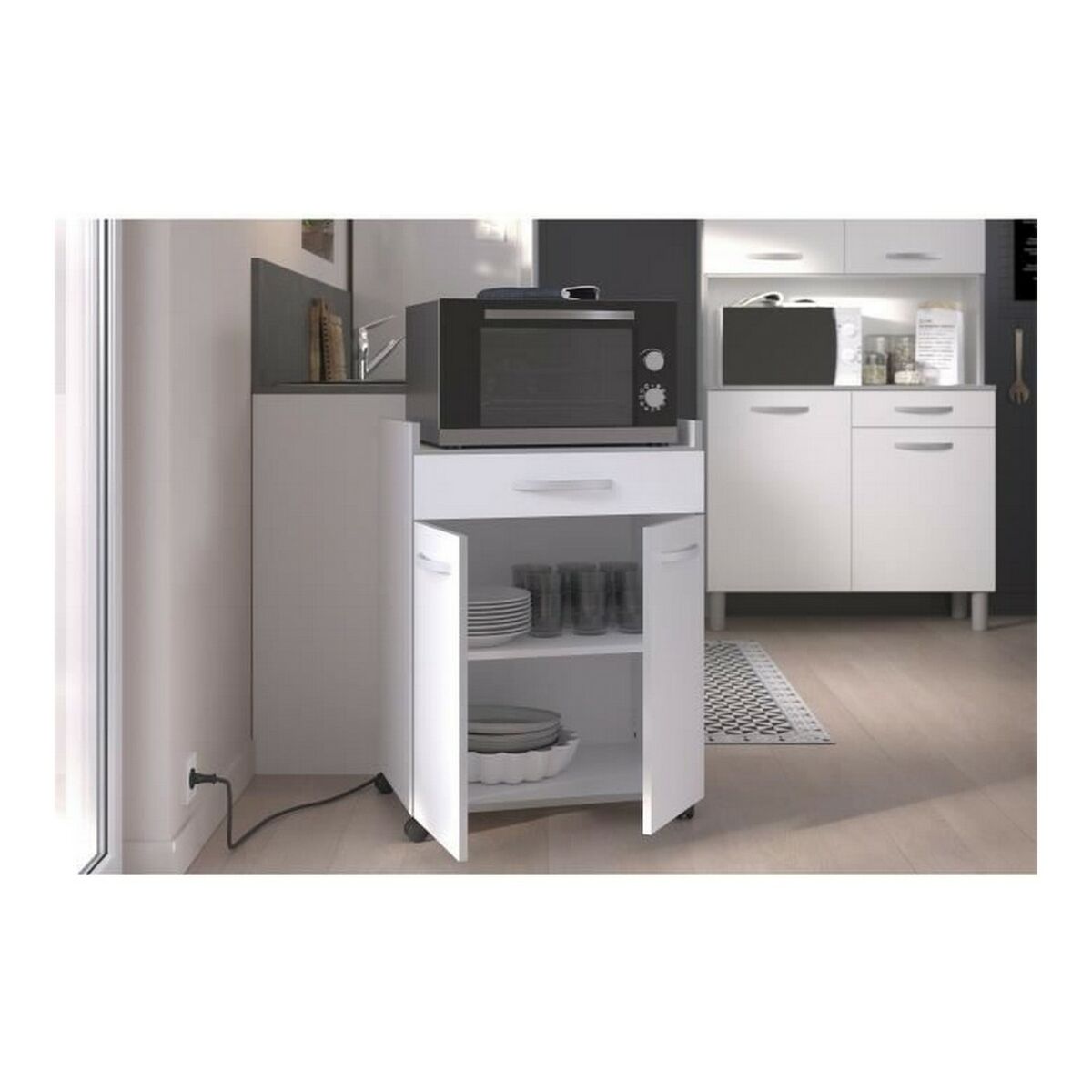 Kitchen Trolley Harmony 60 x 44,5 x 81 cm White