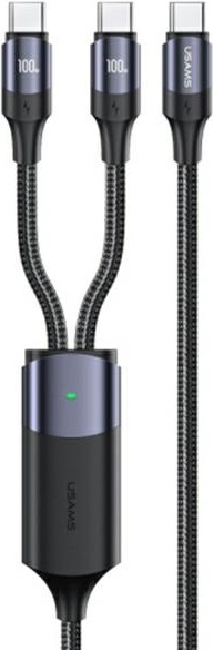 USAMS Cable U71 2xUSB-C - USB-C 1,2m 100W PD Fast Charge black SJ551USB01 (US-SJ551)