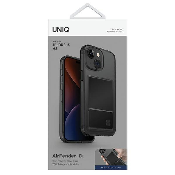 UNIQ Air Fender ID Apple iPhone 15 Cardslot smoked grey tinted