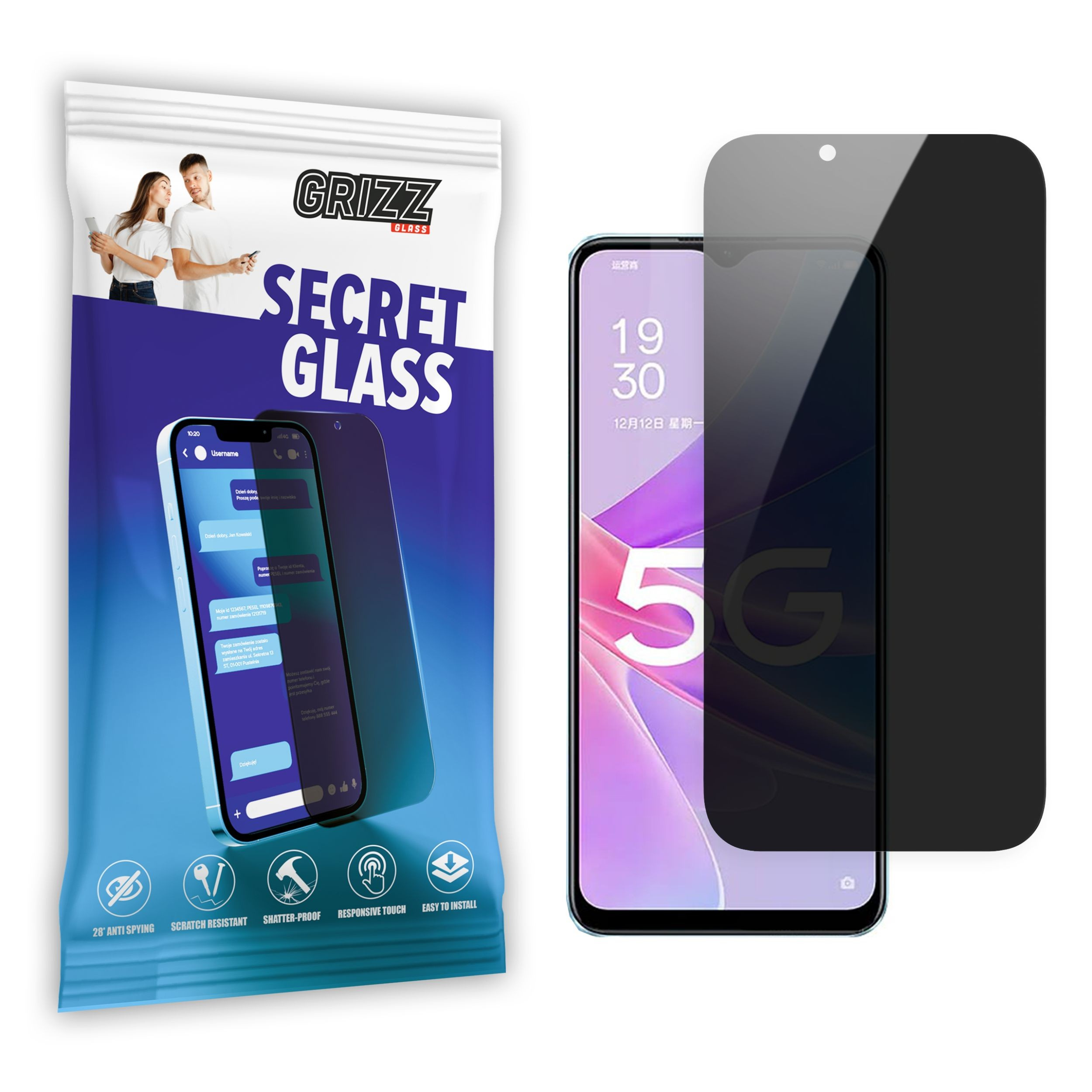 GrizzGlass SecretGlass Oppo A58x 5G
