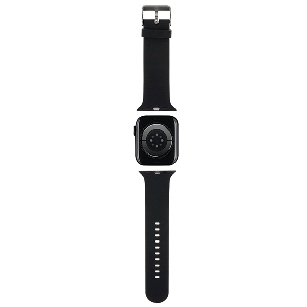 Karl Lagerfeld KLAWMSLKNK Apple Watch 4/5/6/7/SE/8/9 40/41mm strap 3D Rubber Karl Head black
