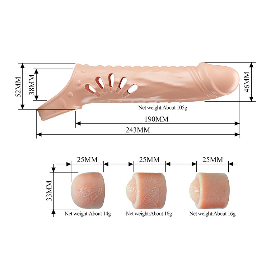 PRETTY LOVE - PENIS SLEEVE WITH EXTENDERS