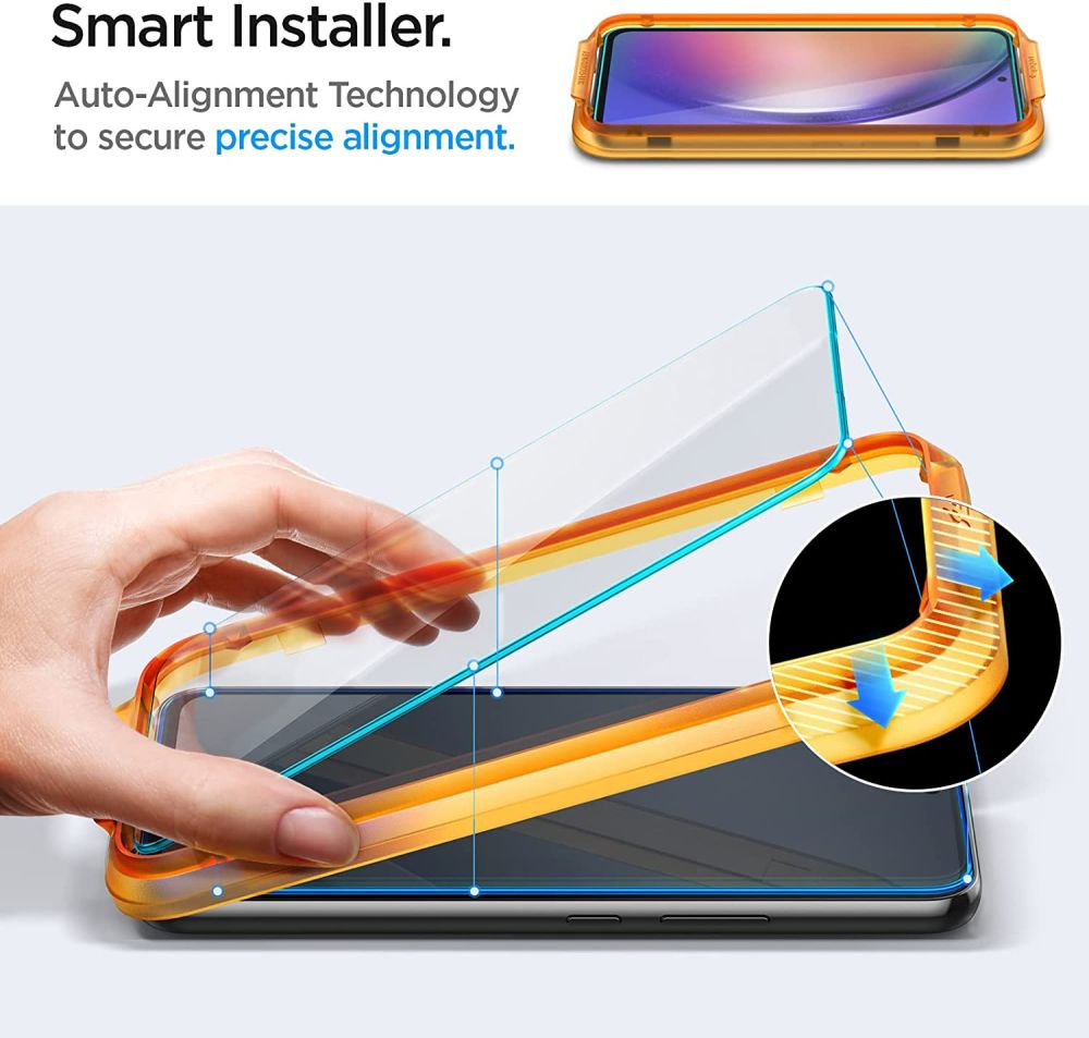 Tempered Glass Spigen GLAS.tR Slim AlignMaster Samsung Galaxy A54 5G Clear [2 PACK]