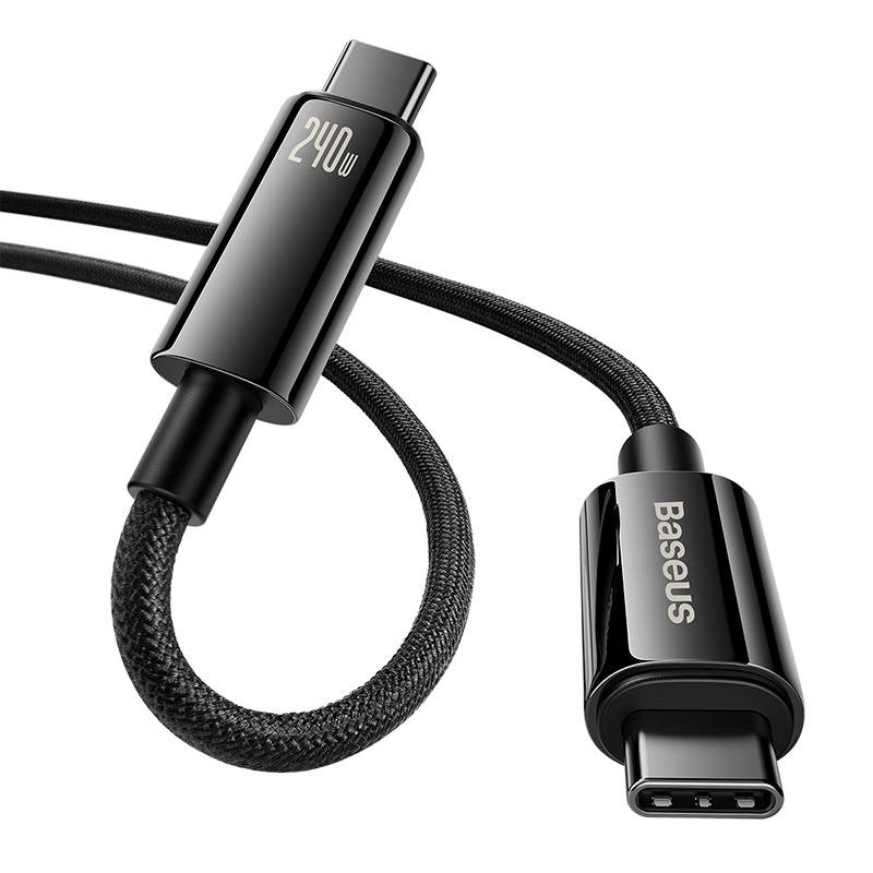 Baseus Tungsten Gold USB-C/USB-C Cable 240W 2m (black)
