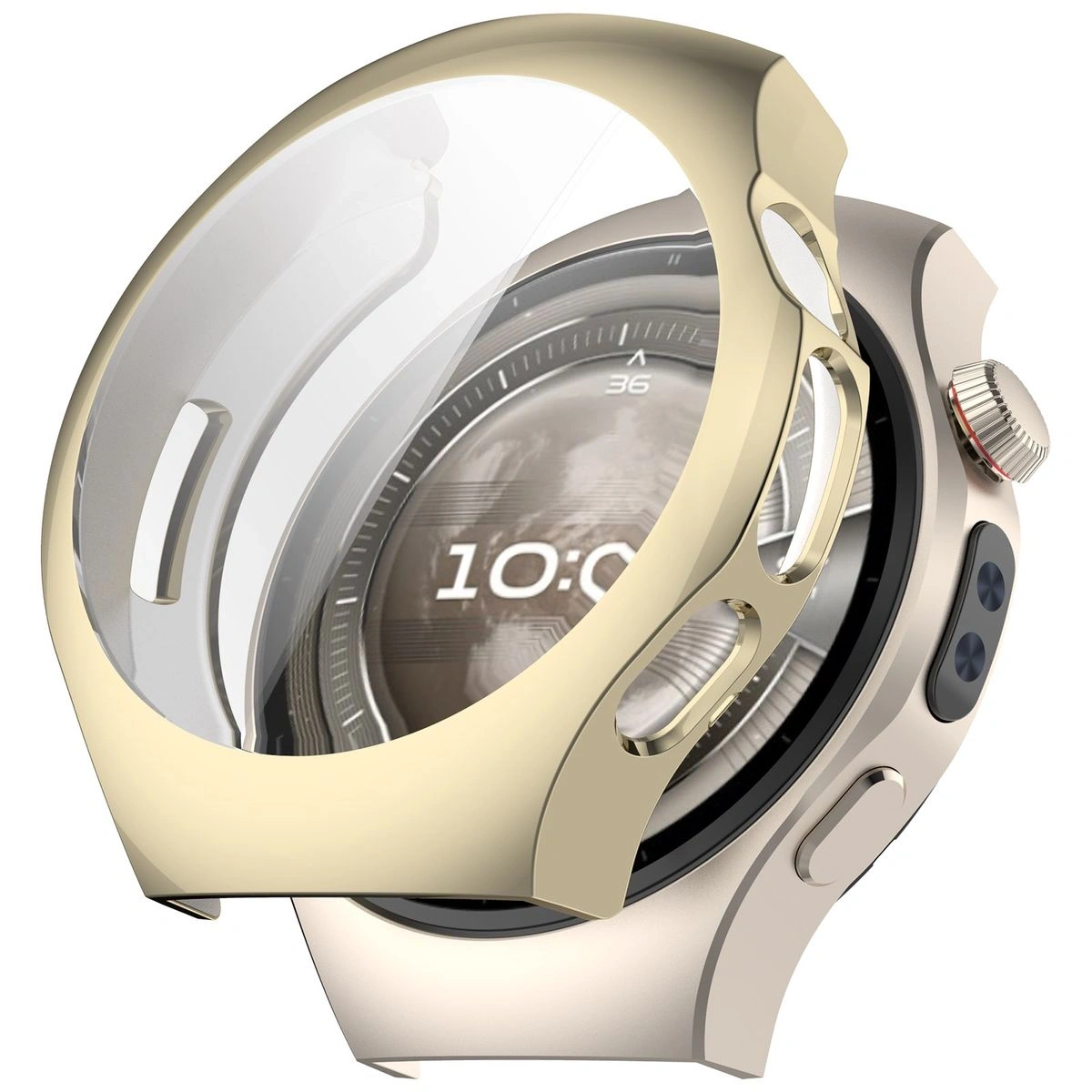 Etui z osłoną ekranu Bizon Case Watch Felipe do Huawei Watch 5 46mm złote