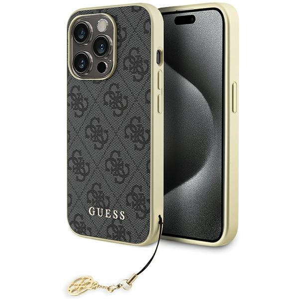Guess GUHCP15LGF4GGR Apple iPhone 15 Pro hardcase 4G Charms Collection grey