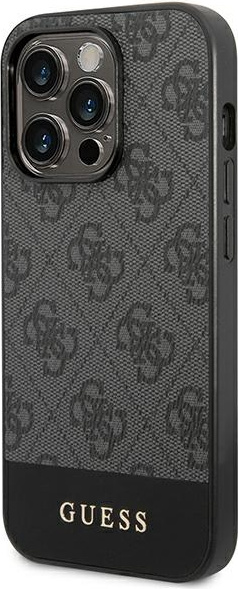 Guess GUHCP14XG4GLGR Apple iPhone 14 Pro Max grey hard case 4G Stripe Collection