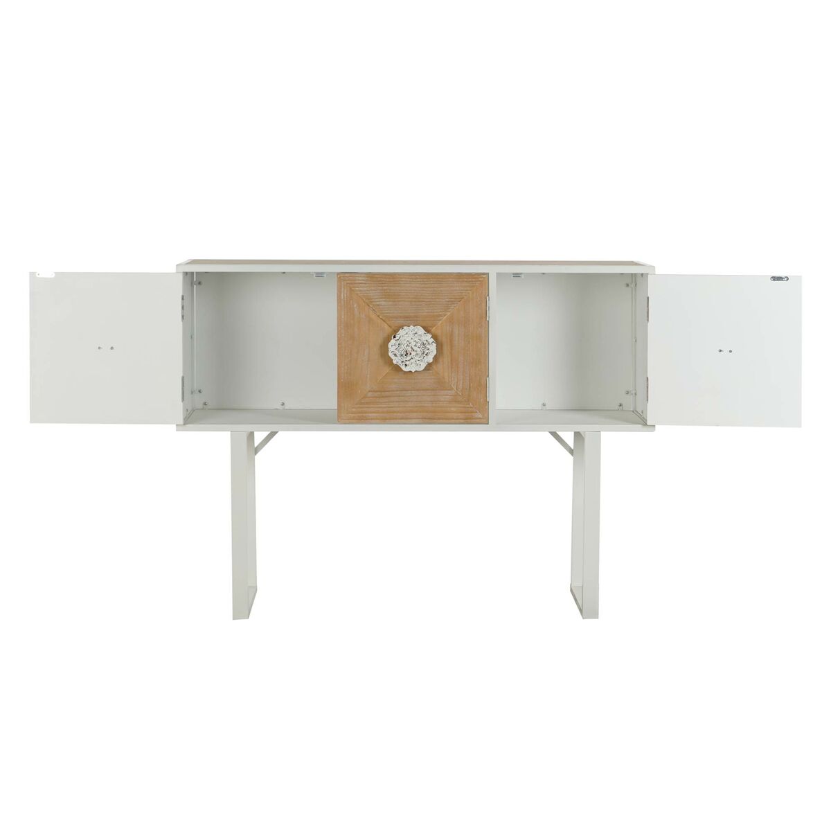 Beistelltisch DKD Home Decor Tanne Metall Weiß 120 x 35 x 90 cm