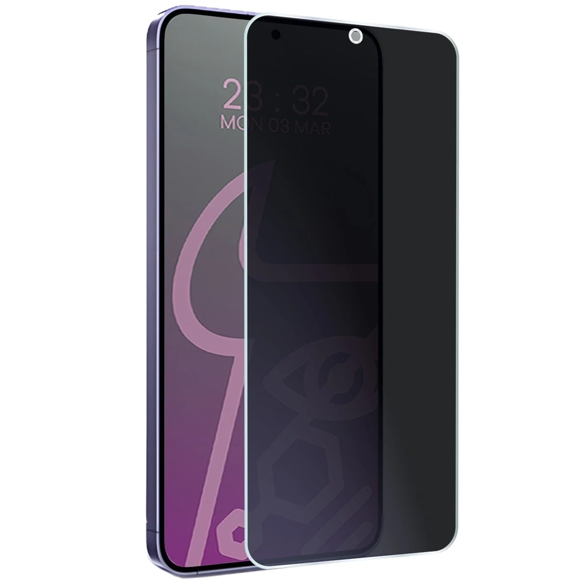 Prywatyzujące szkło hybrydowe Bizon Glass Mule Shadow do Samsung Galaxy S24+ Plus matowe