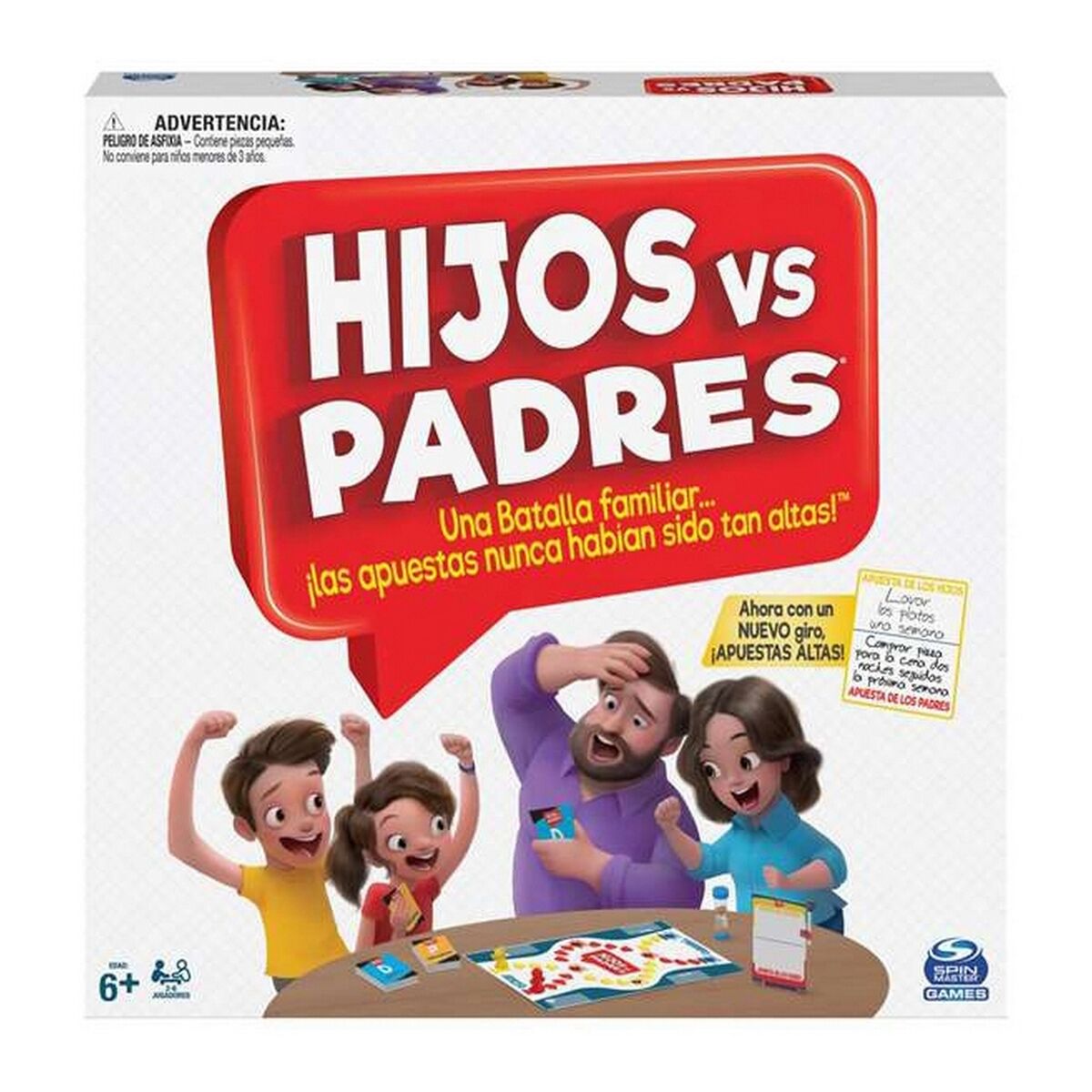Board game Spin Master Hijos vs Padres 206 Pieces