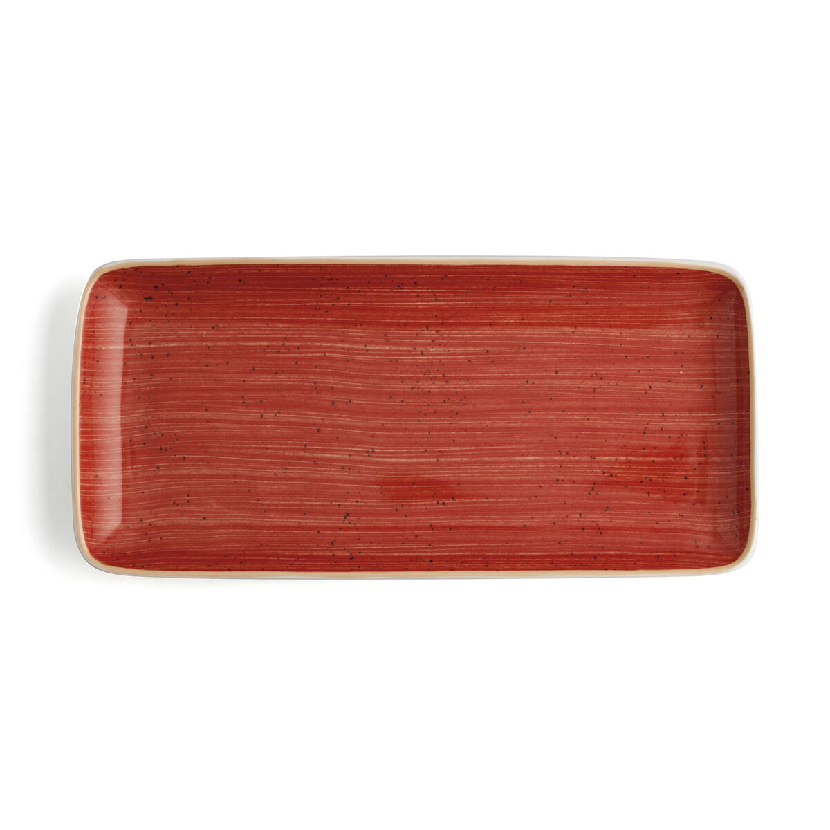 Serving Platter Ariane Terra Rectangular Ceramic Red (36 x 16,5 cm) (6 Units)