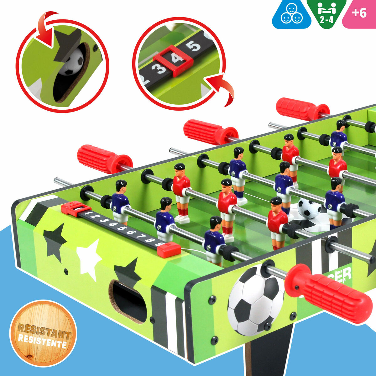 Table football Colorbaby 60 x 14 x 32 cm (2 Units)