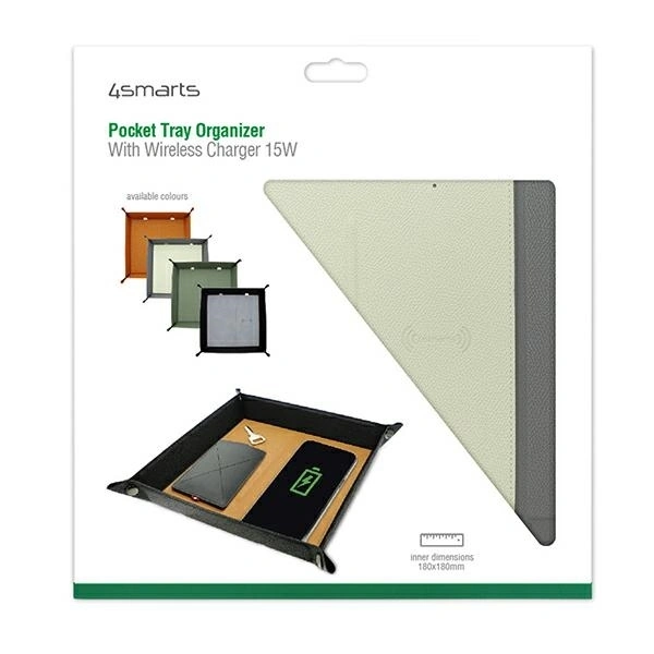 4smarts Organizer with inductive charger 15W grey cream/grey creme