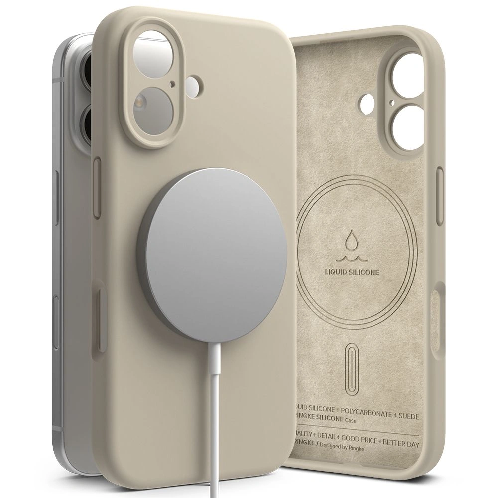 Case Ringke Silicone Magnetic MagSafe Apple iPhone 16 Stone