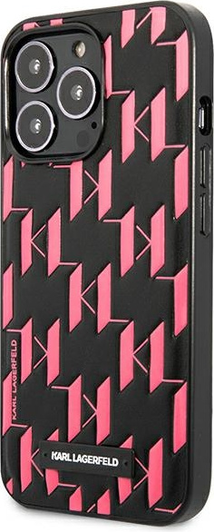 Karl Lagerfeld KLHCP13LMNMP1P Apple iPhone 13 Pro hardcase pink Monogram Plaque