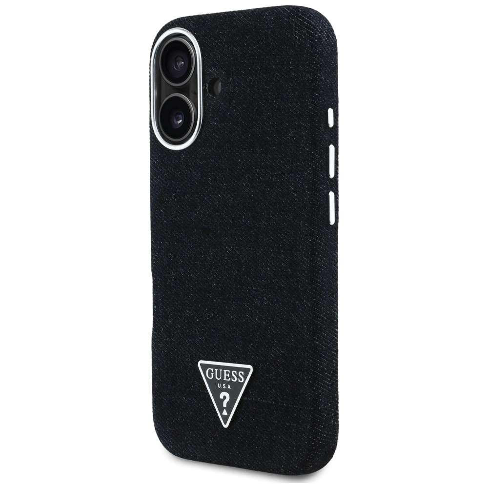 Guess Denim Triangle Logo MagSafe Apple iPhone 16 black