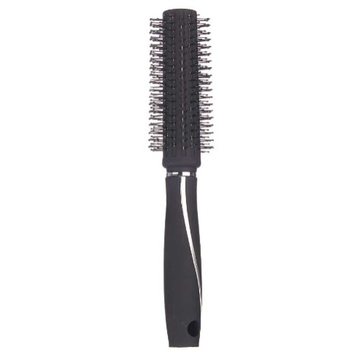 Round Brush Black Silicone Plastic (12 Units)