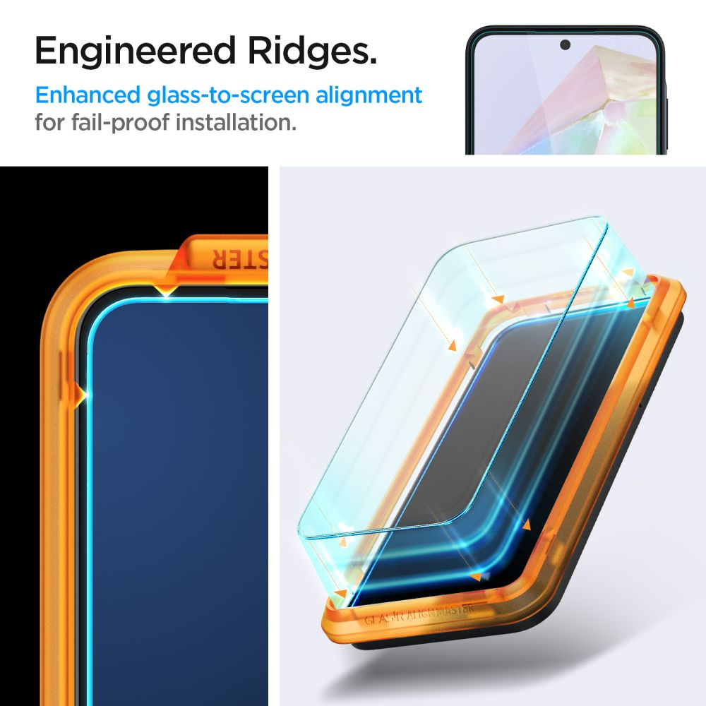 Spigen GLAS.tR AlignMaster Samsung Galaxy A35 5G Clear [2 PACK]