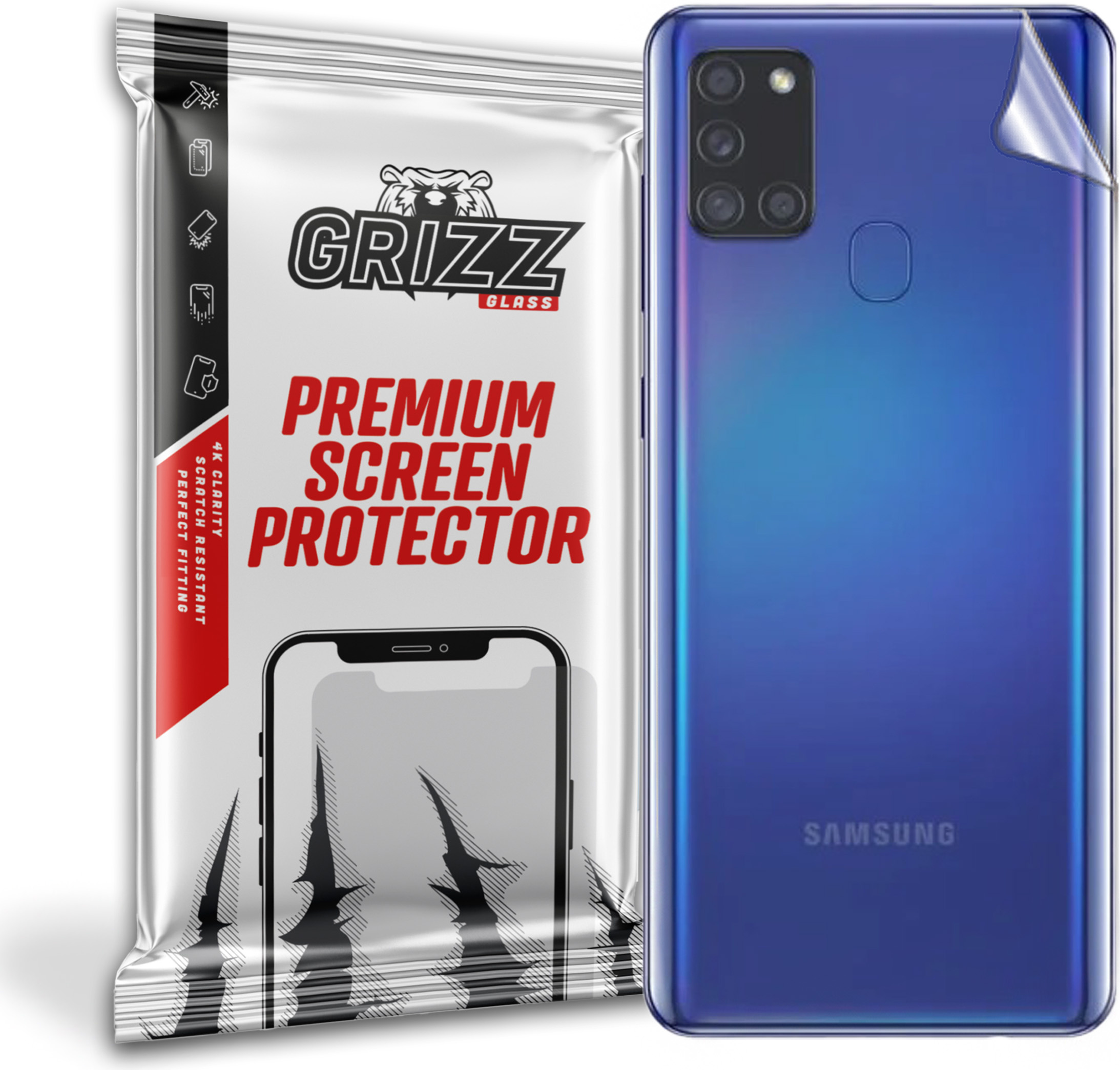 GrizzGlass SatinSkin Samsung Galaxy A21s