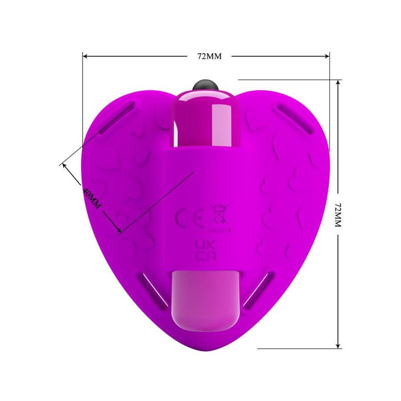 PRETTY LOVE - CLITORAL MASSAGER HEARTBEAT 10 VIBRATION MODES PURPLE