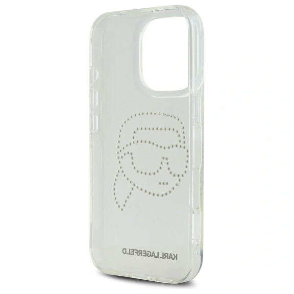 Karl Lagerfeld KLHCP16XHKHDCELT Apple iPhone 16 Pro Max hardcase IML Rhinestones Karl Head transparent