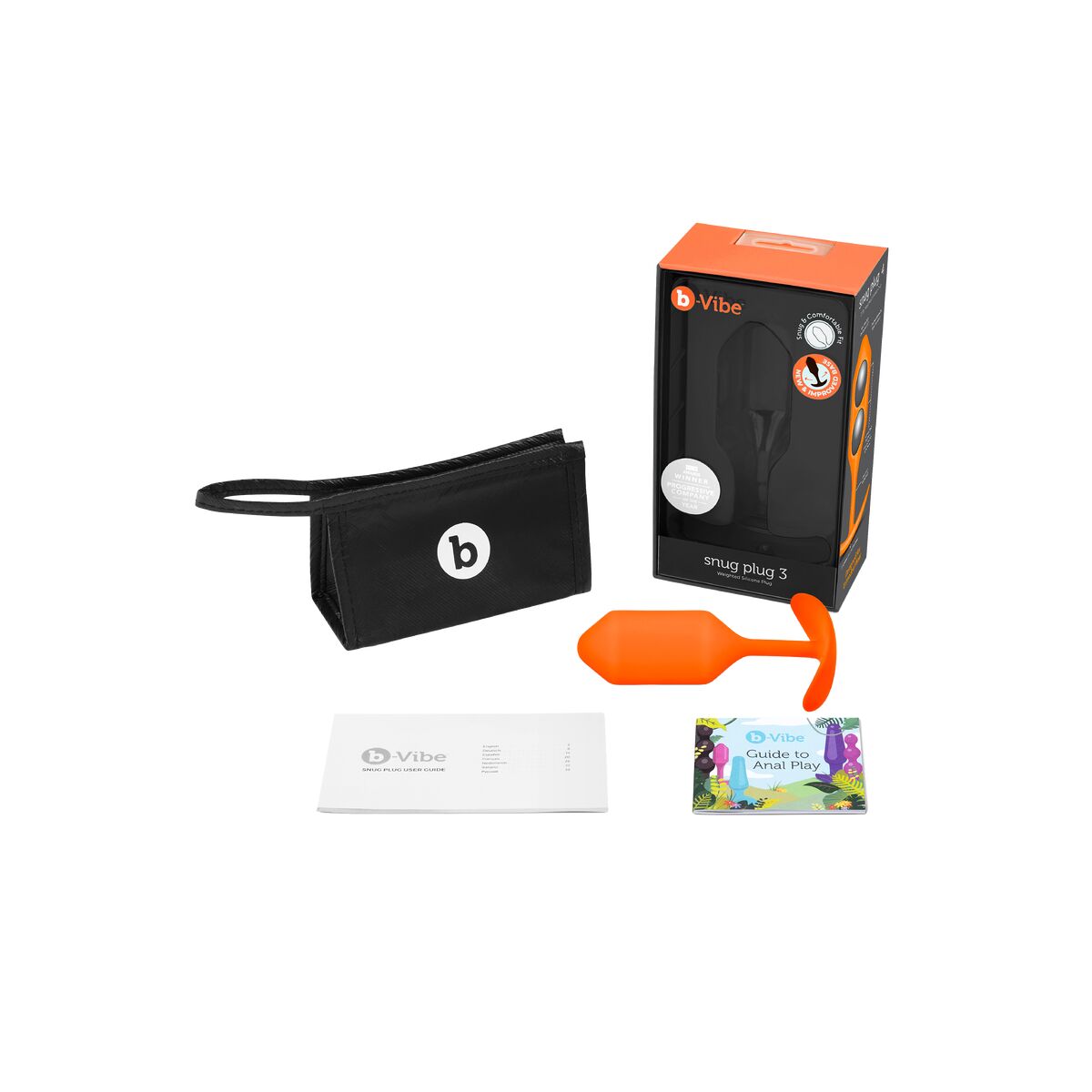 Anal plug B-Vibe 3 Orange Anal plug B-Vibe 3 Orange