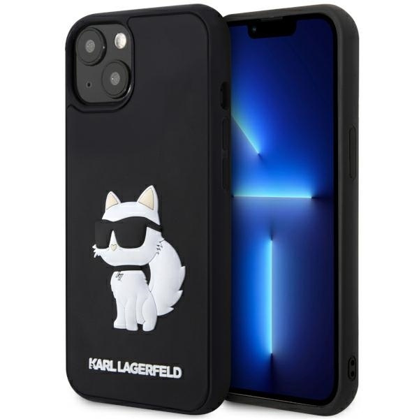 Karl Lagerfeld KLHCP14M3DRKHNK Apple iPhone 14 Plus / 15 Plus hardcase Rubber Choupette 3D black