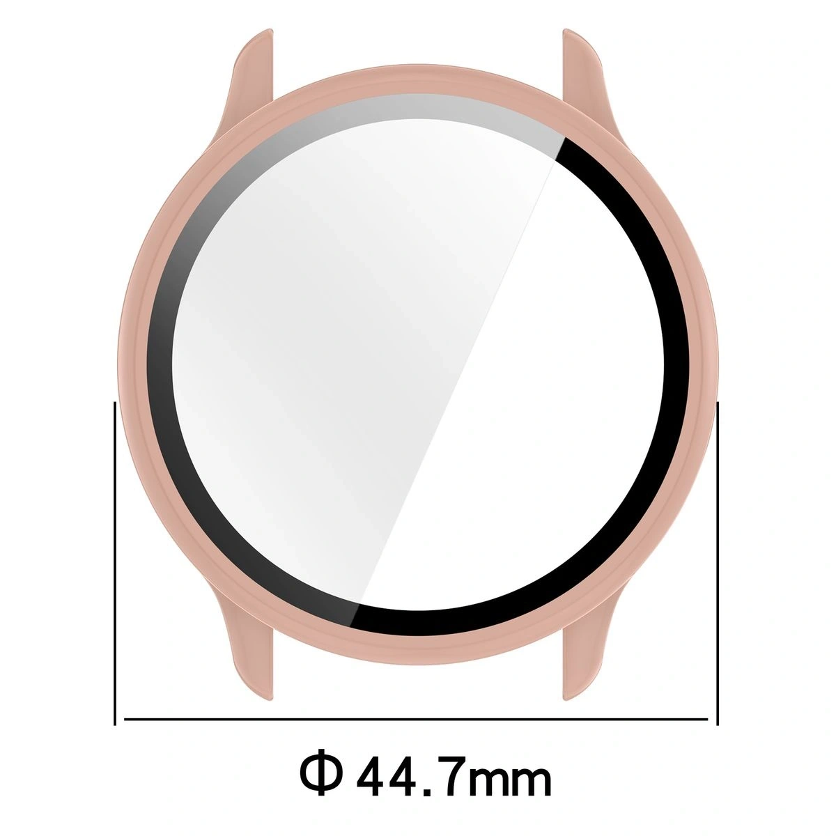 Etui ze szkłem do zegarka Bizon Case+Glass Watch do Garmin Vivoactive 6 różowe