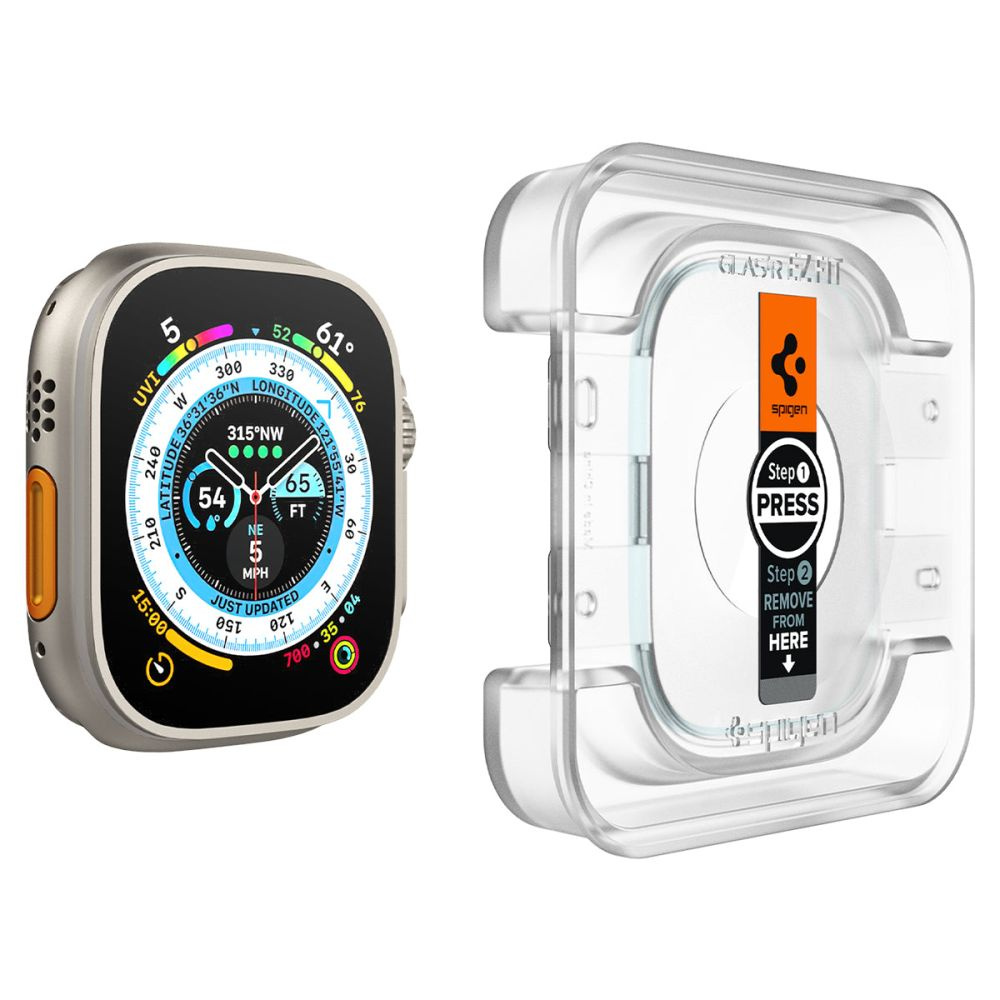 Spigen GLAS.tR ez Fit Apple Watch Ultra 49mm Clear [2 PACK]