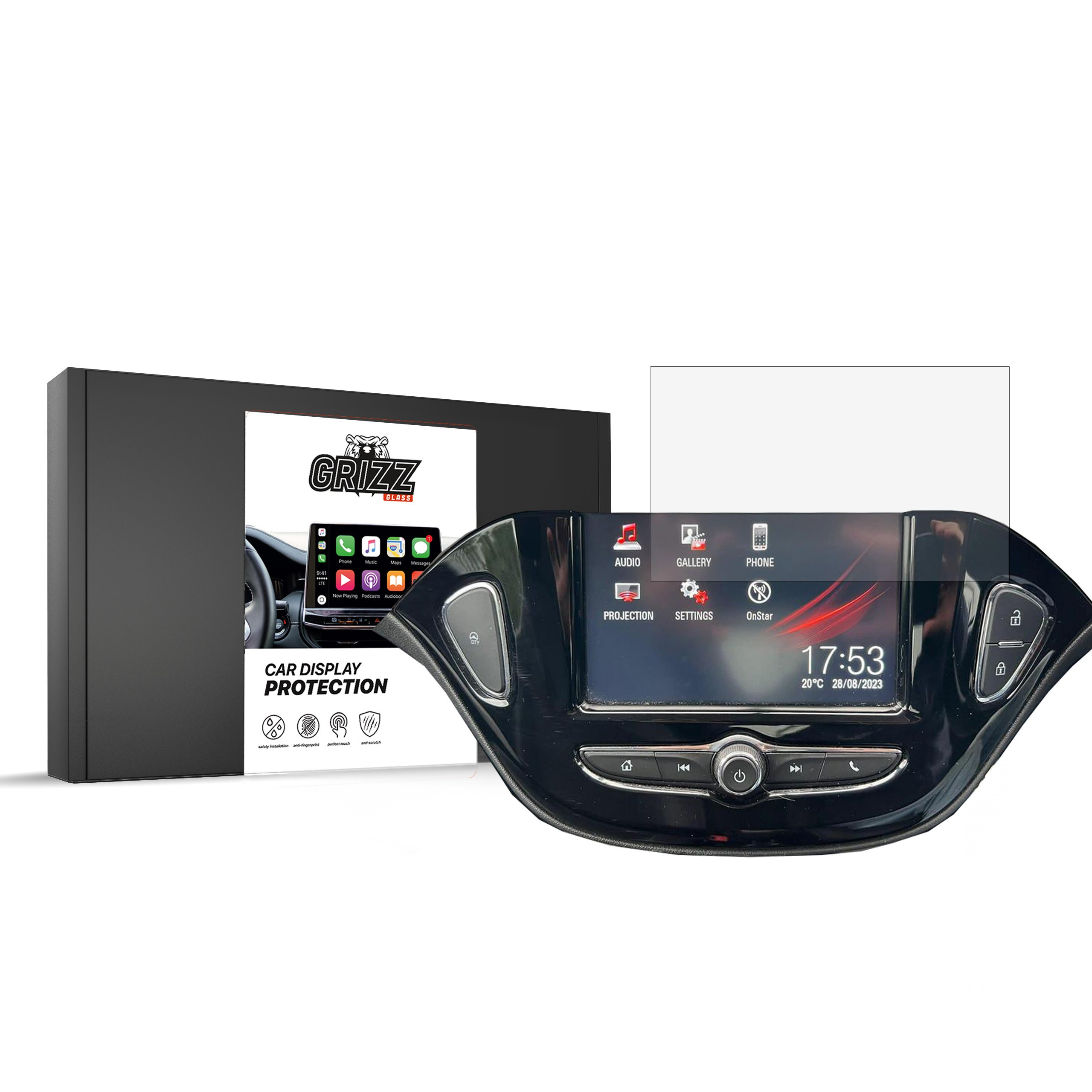 GrizzGlass CarDisplay Protection Opel Adam 7" 2012-2019