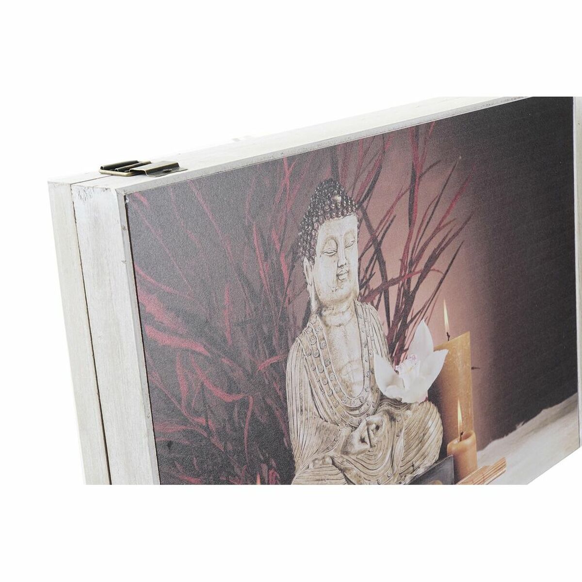 Abdeckungen DKD Home Decor Zähler Buddha Holz MDF 2 Stück 46,5 x 6 x 31,5 cm