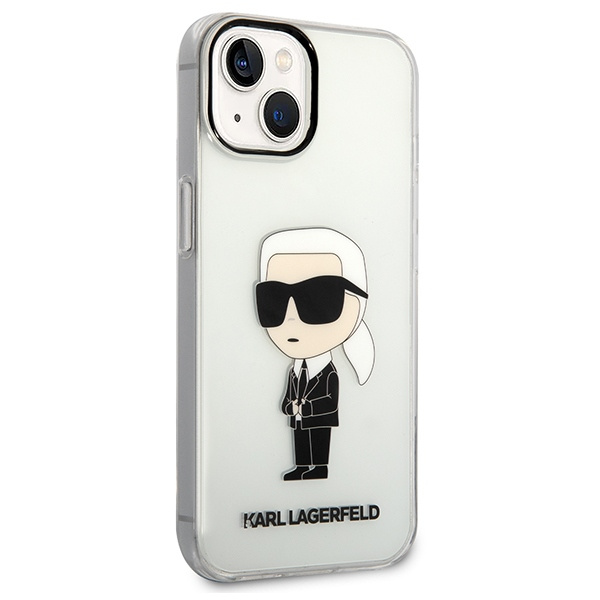 Karl Lagerfeld KLHCP14MHNIKTCT Apple iPhone 14 Plus transparent hardcase Ikonik Karl Lagerfeld