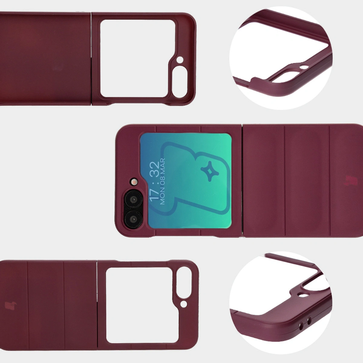 Bizon Case Tur Samsung Galaxy Z Flip6 dark purple