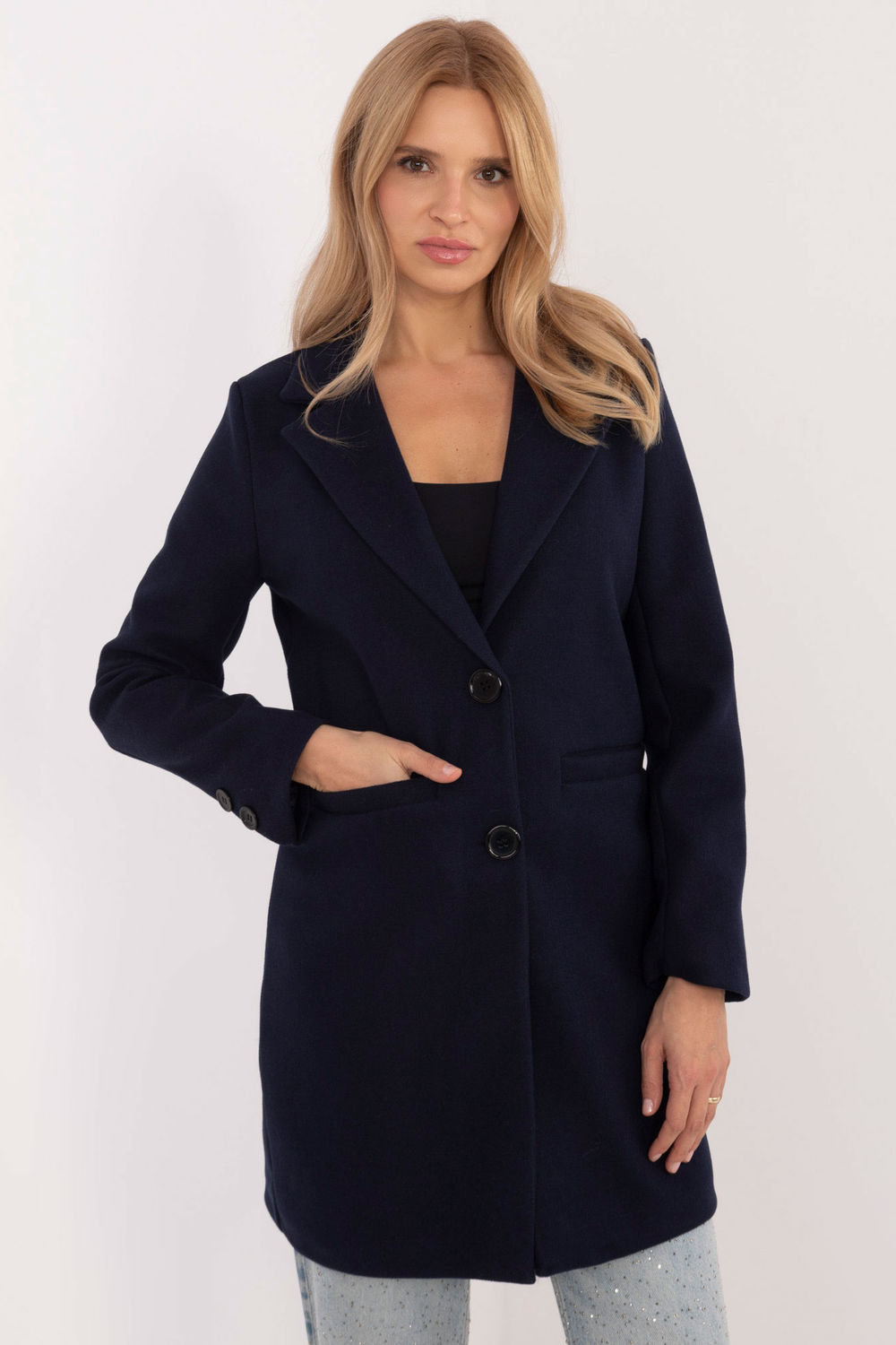  Coat model 202299 Och Bella  navy blue