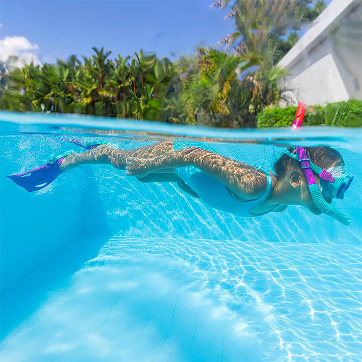 Diving Goggles with Snorkle and Fins Bestway 37-41 Blue (1 Unit)