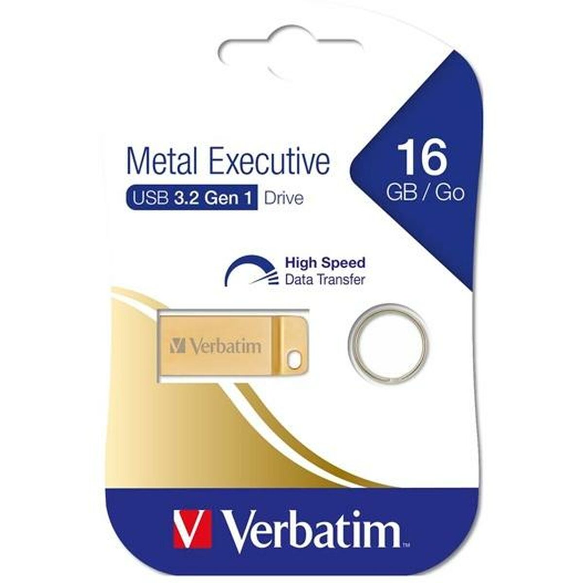 Pendrive Verbatim Metal Executive Złoty 16 GB