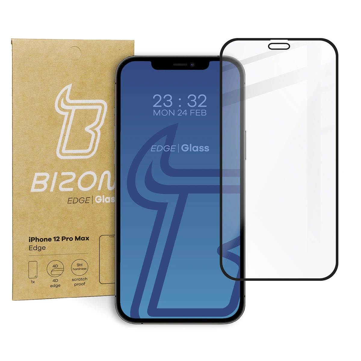 Bizon Glass Edge Apple iPhone 12 Pro Max black