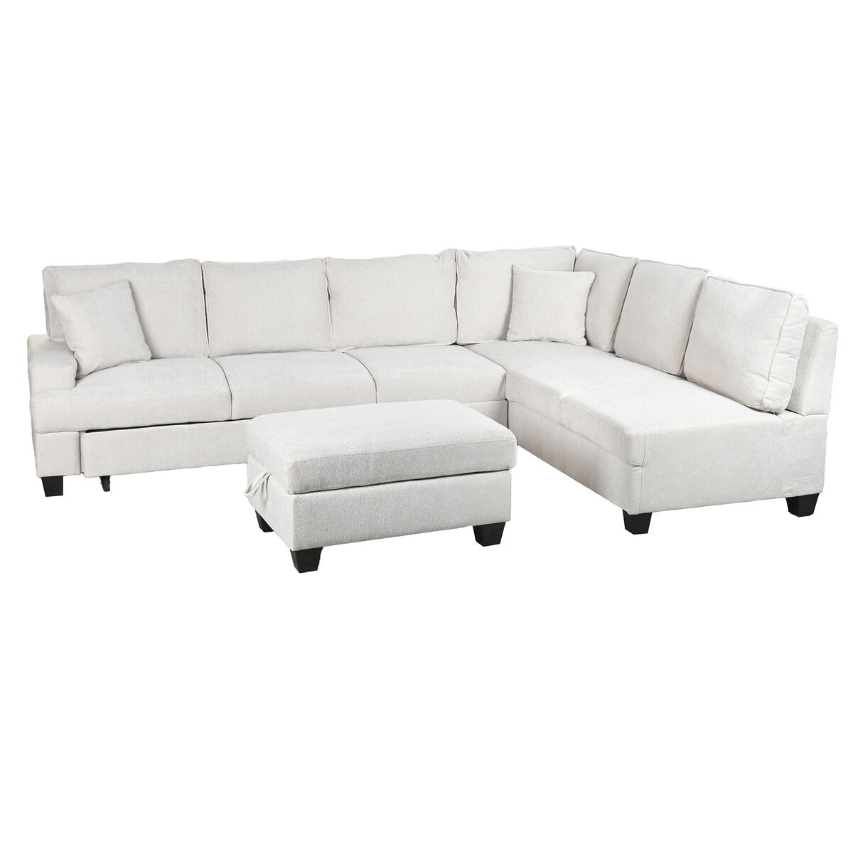 Sofabed Home ESPRIT Beige Modern 285 x 260 x 90 cm