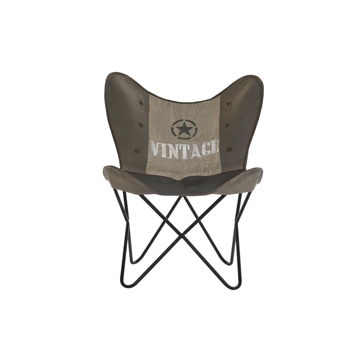 Chair DKD Home Decor Brown Black Grey 76 x 76 x 96 cm