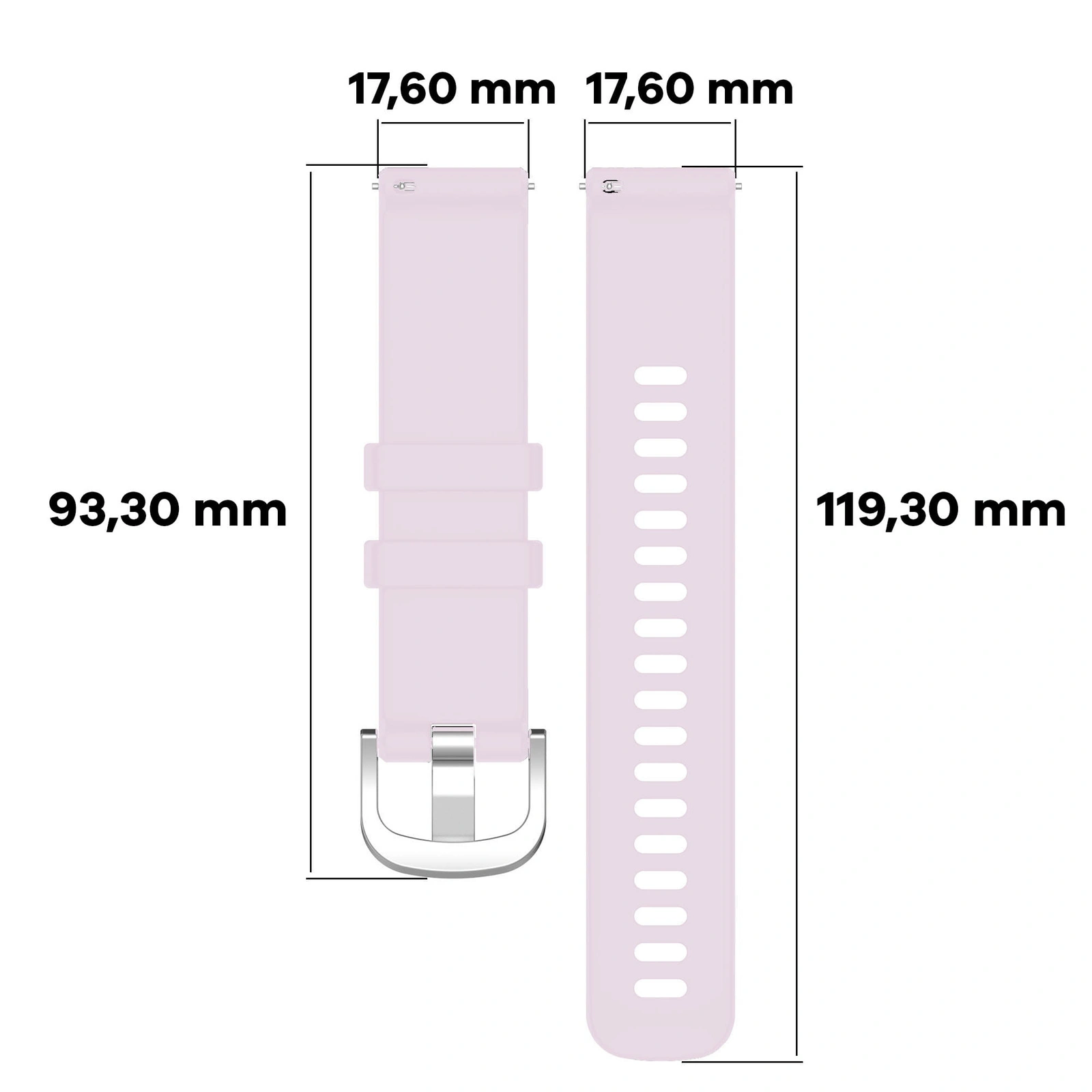 Bizon Strap Watch Silicone Pro Huawei Watch GT 5 Pro 42mm/GT 5 41mm/GT 4 41mm powder pink