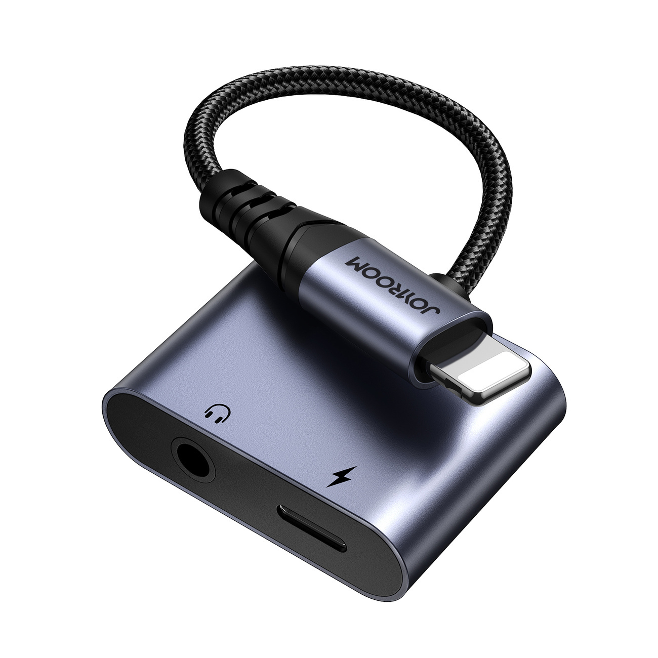 Joyroom SY-L01 DAC adapter 2in1 Lightning / Lightning, mini jack 3.5mm black